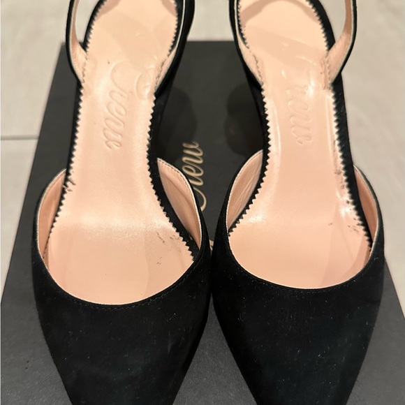 Jcrew sling back pumps in black suede. Size 5. - Picture 2 of 6